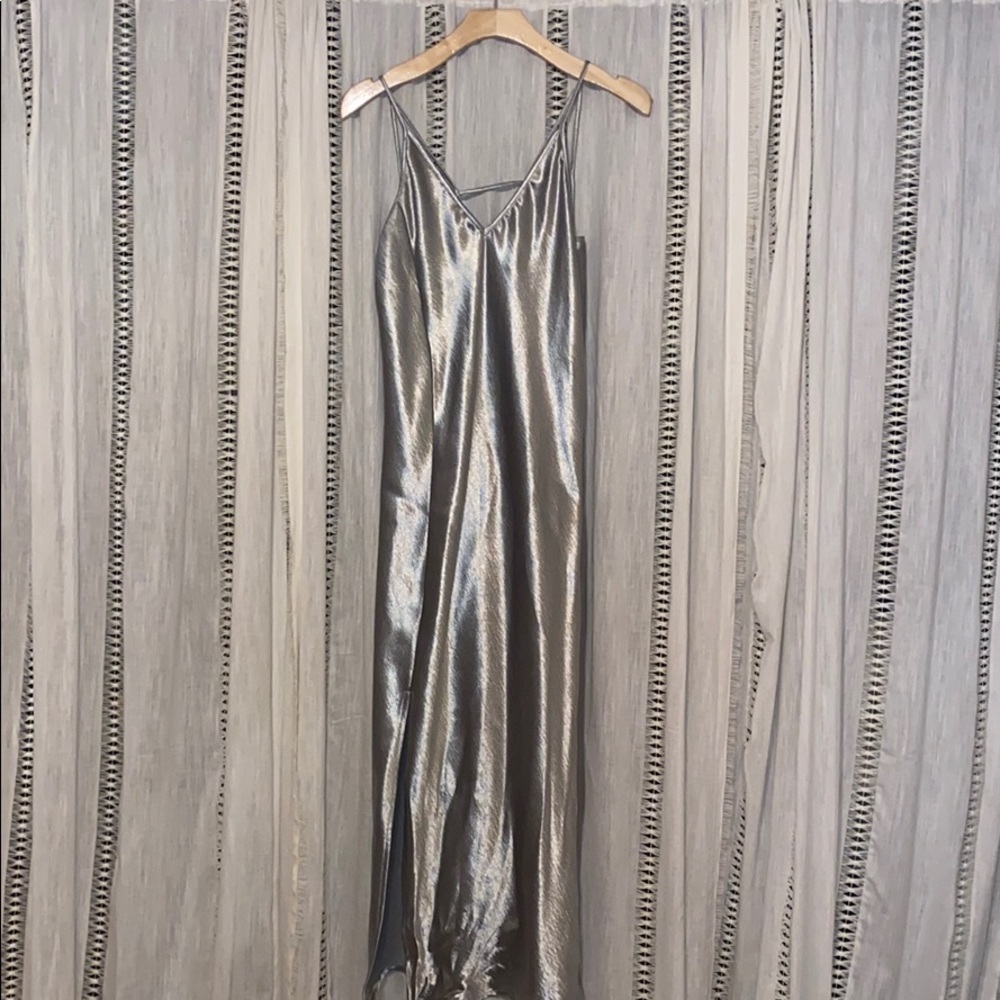 Metallic slip dress from J.O.A